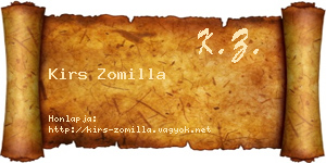 Kirs Zomilla névjegykártya